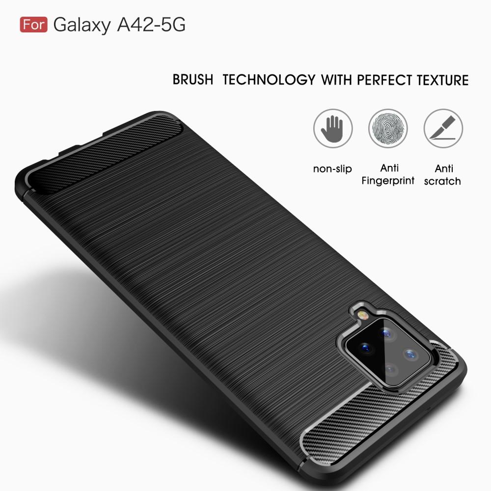 Samsung Galaxy A42 TPU-cover Brushed, Sort