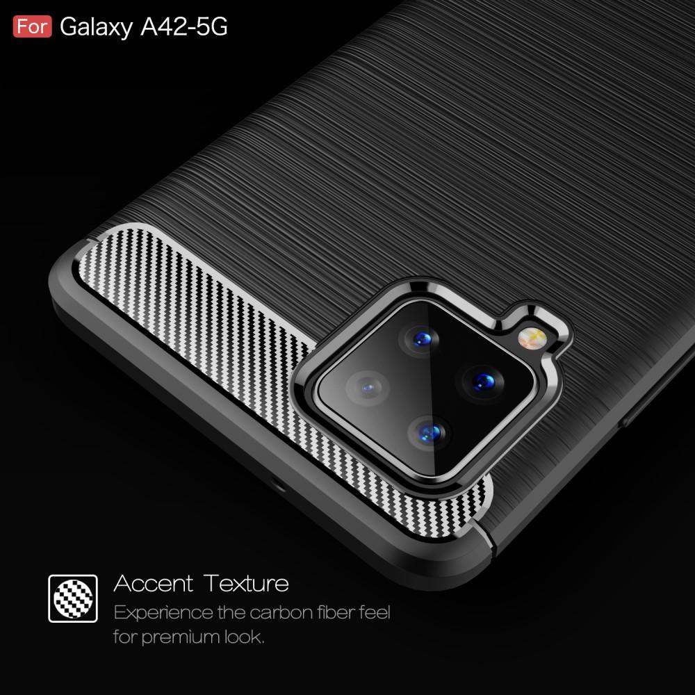 Samsung Galaxy A42 TPU-cover Brushed, Sort
