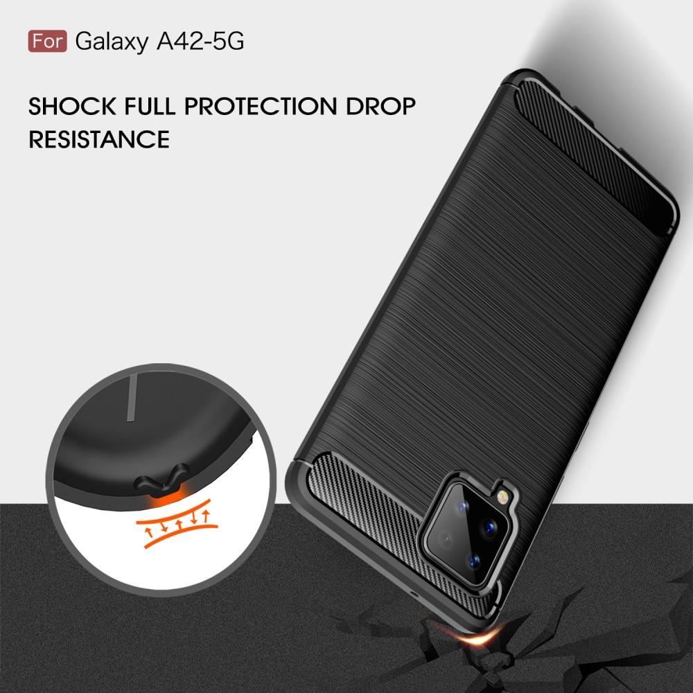 Samsung Galaxy A42 TPU-cover Brushed, Sort