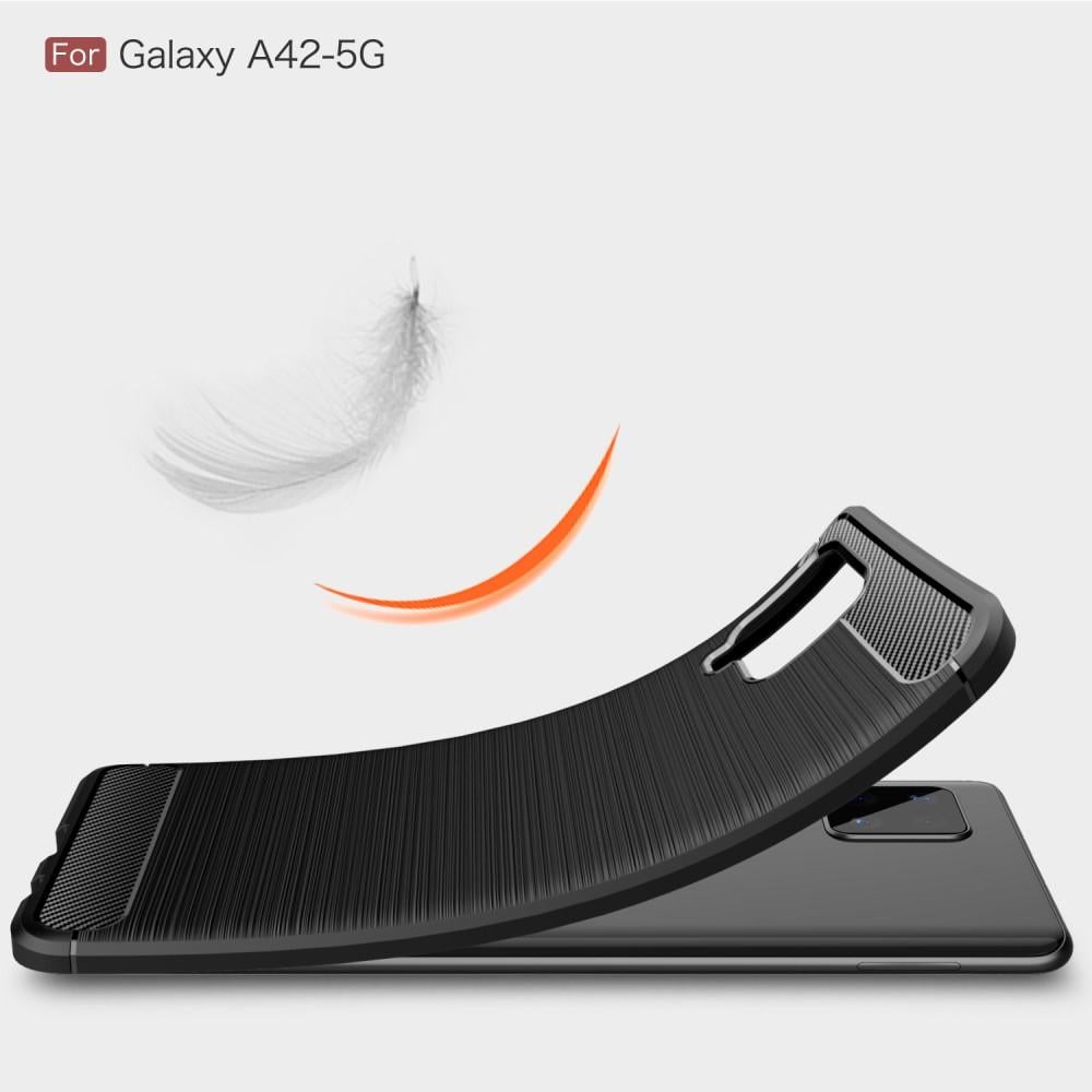 Samsung Galaxy A42 TPU-cover Brushed, Sort