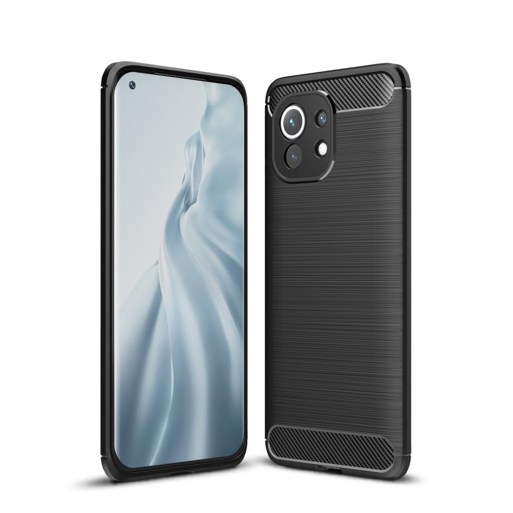 Xiaomi Mi 11 TPU-cover Brushed, Sort