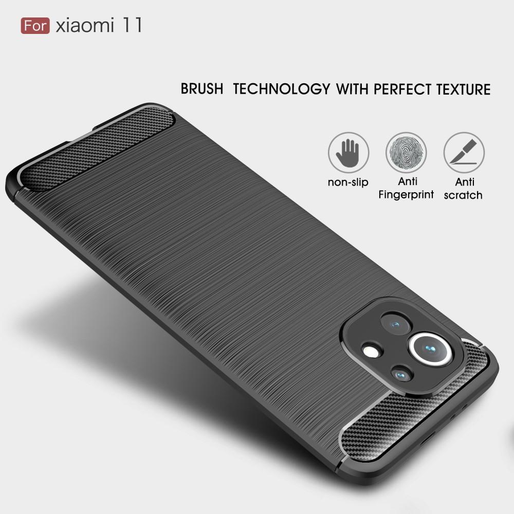 Xiaomi Mi 11 TPU-cover Brushed, Sort