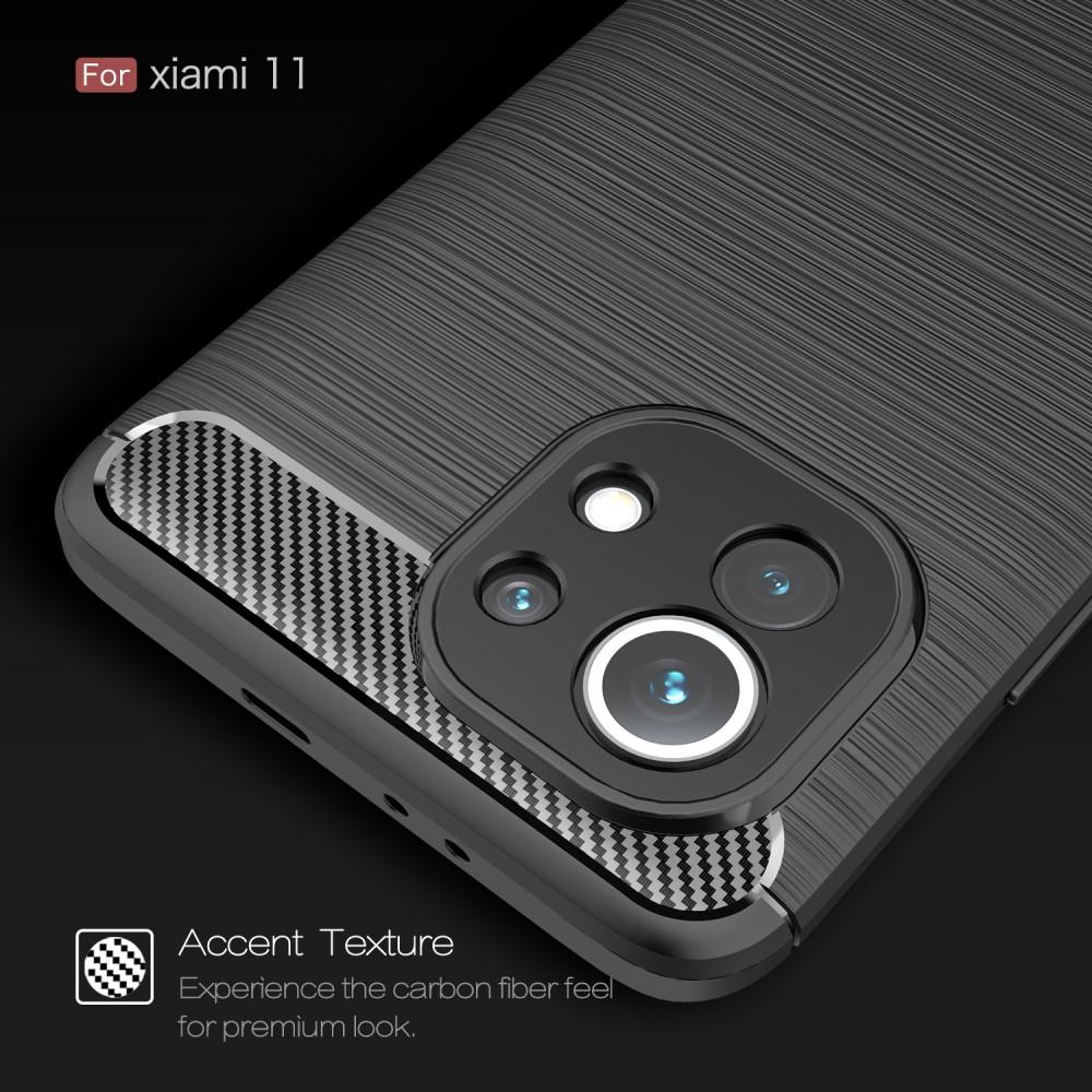 Xiaomi Mi 11 TPU-cover Brushed, Sort