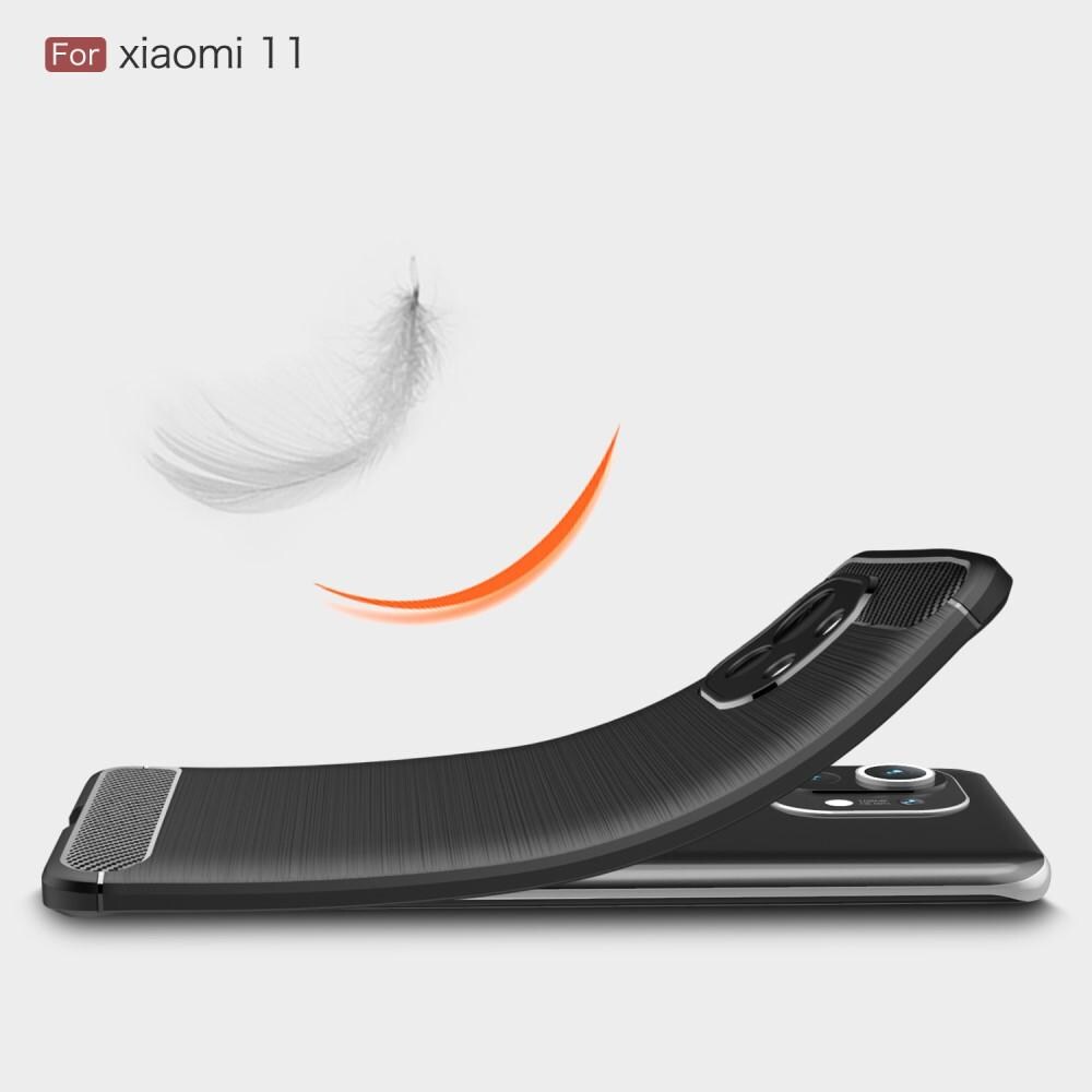 Xiaomi Mi 11 TPU-cover Brushed, Sort
