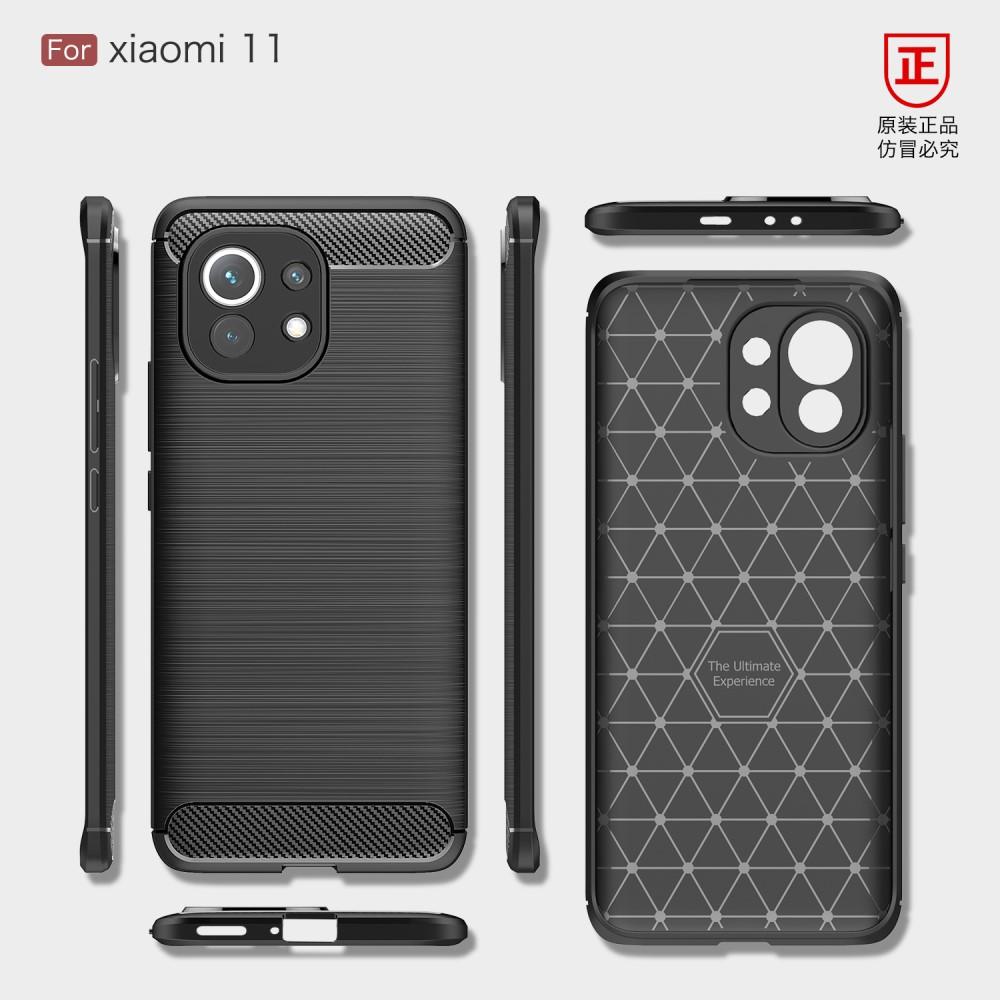 Xiaomi Mi 11 TPU-cover Brushed, Sort