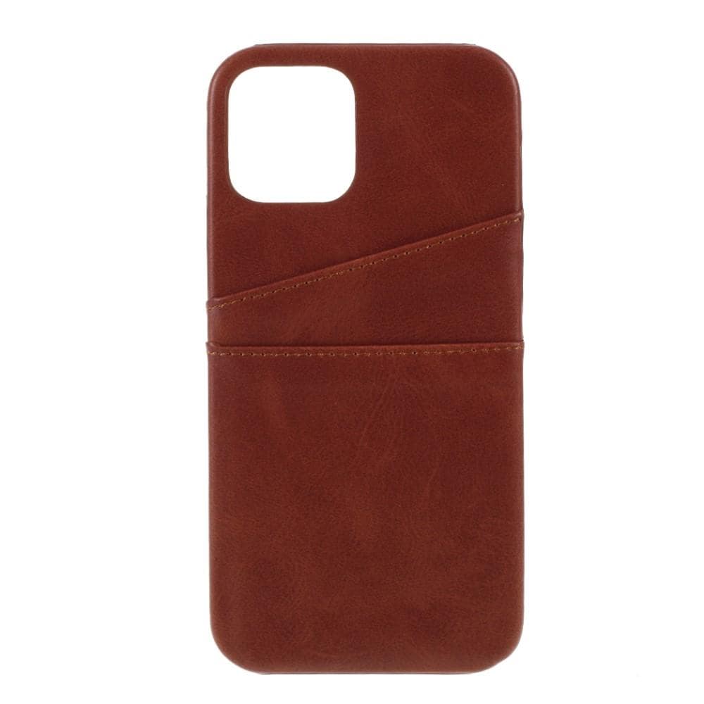 iPhone 12/iPhone 12 Pro Smart cover med 2 kortholdere, Brun