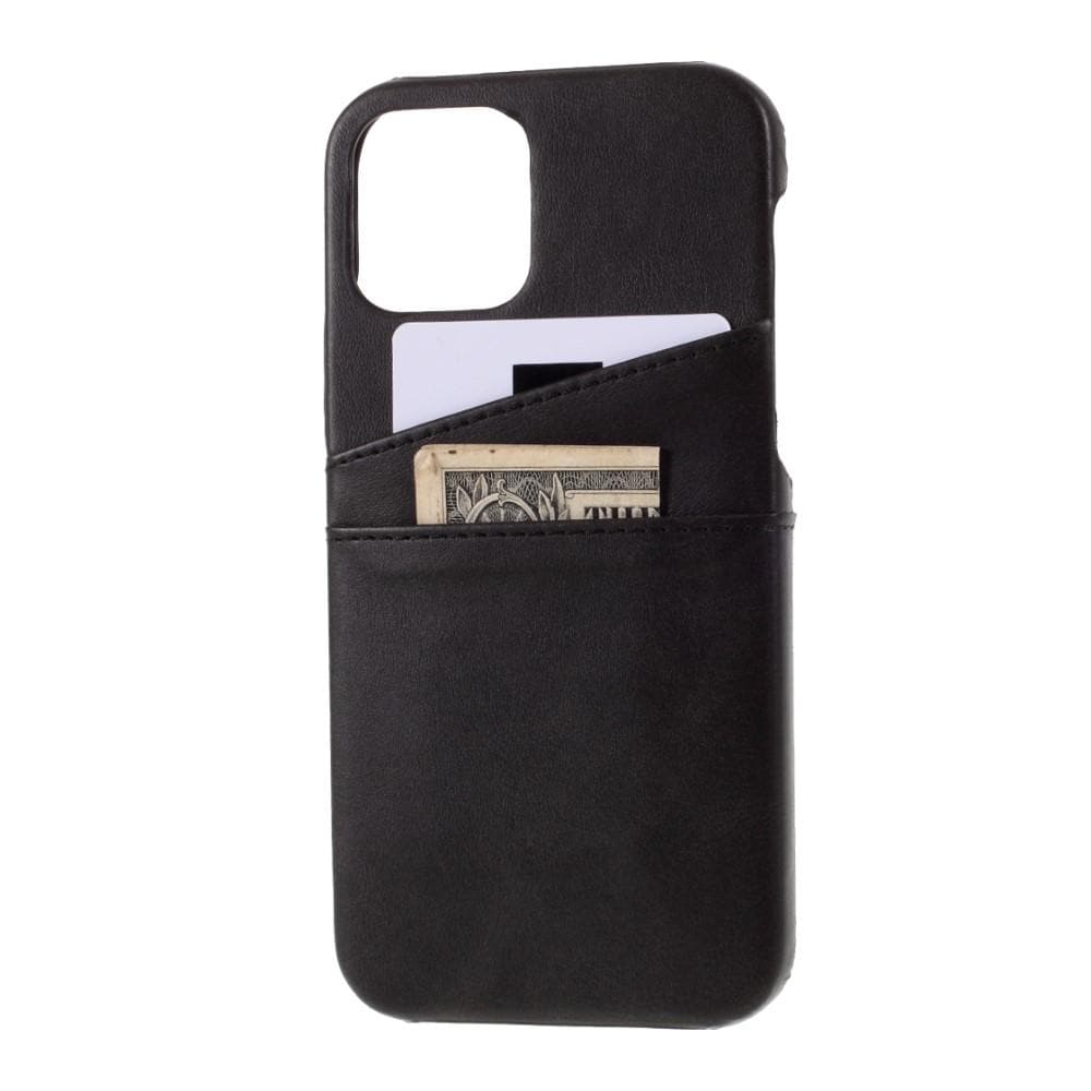 iPhone 12/iPhone 12 Pro Smart cover med 2 kortholdere, Sort