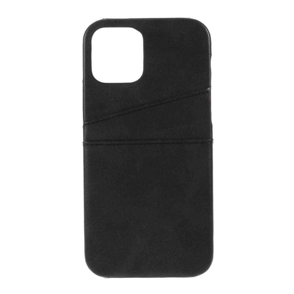 iPhone 12/iPhone 12 Pro Smart cover med 2 kortholdere, Sort