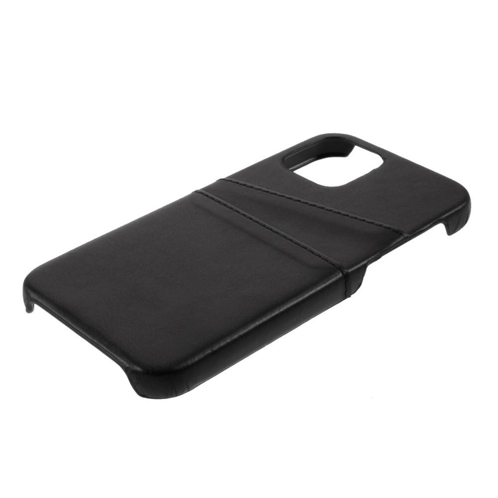 iPhone 12/iPhone 12 Pro Smart cover med 2 kortholdere, Sort