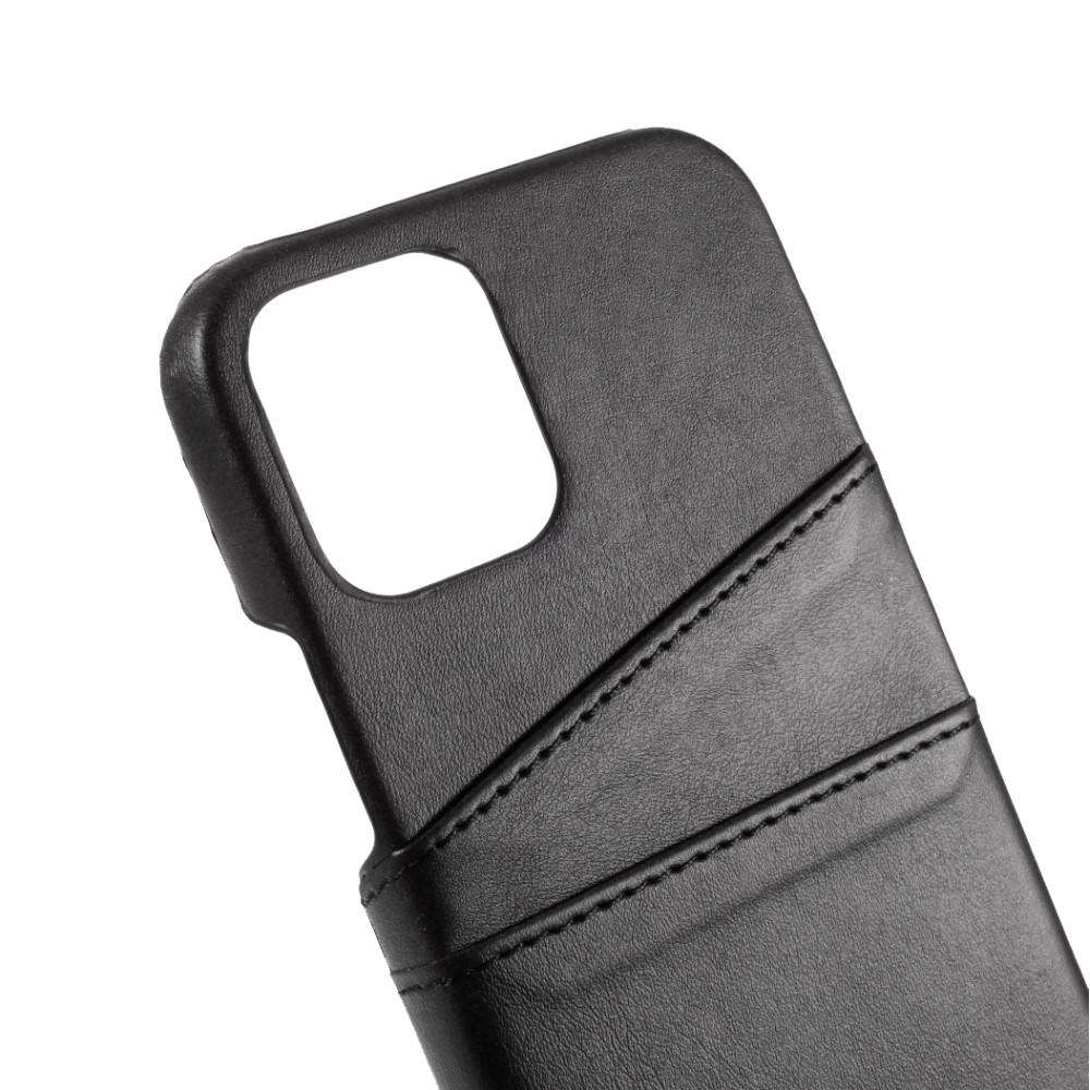 iPhone 12/iPhone 12 Pro Smart cover med 2 kortholdere, Sort